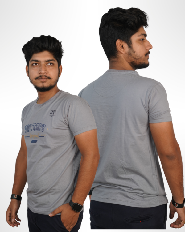 4 WAY REGULAR FIT T-SHIRT GRAY - Image 2