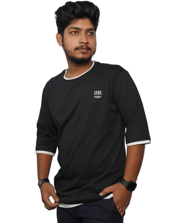 MEN'S OVER SIZED FIT T-SHIRT BLACK - Image 3