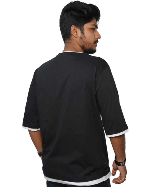 MEN'S OVER SIZED FIT T-SHIRT BLACK - Image 4