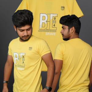 Mens round neck regular fit t-shirt YELLOW
