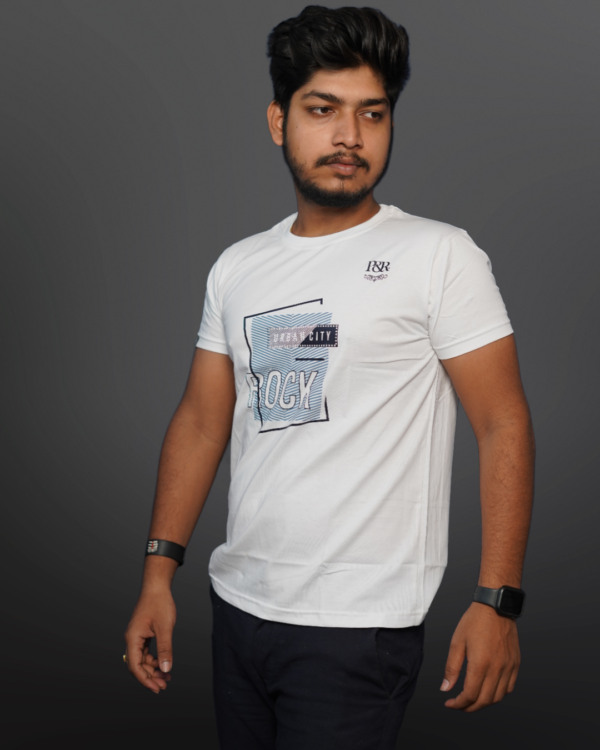 MENS REGULAR FIT T-SHIRT WHITE - Image 3