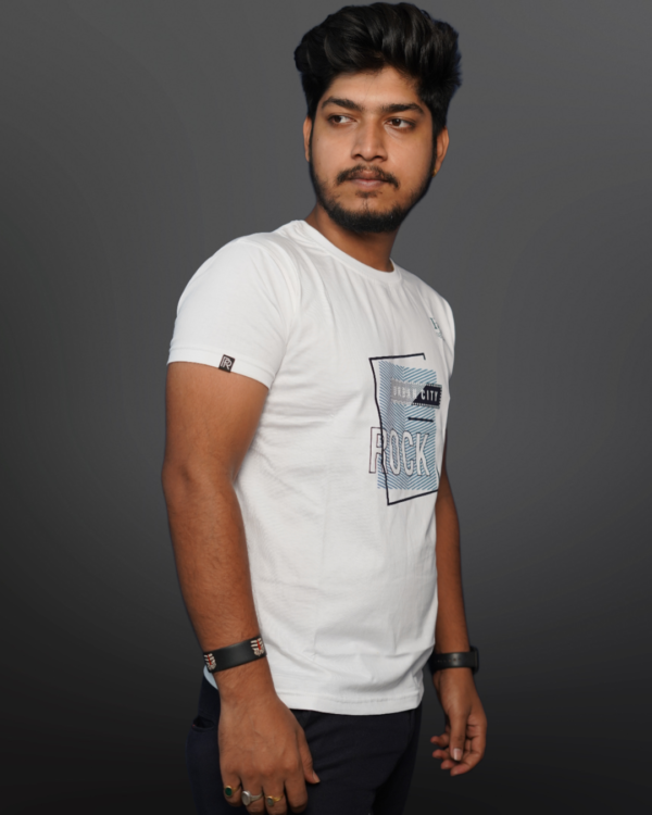 MENS REGULAR FIT T-SHIRT WHITE - Image 4