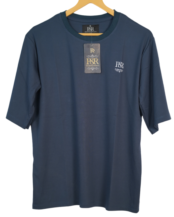 NAVY BLUE OVERSIZED FIT T-SHIRT - Image 3