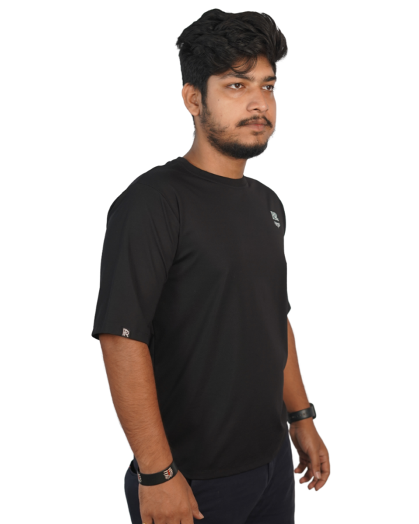 BLACK OVERSIZED FIT T-SHIRT - Image 4