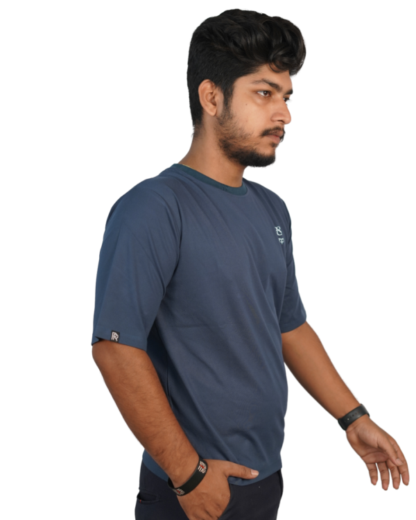 NAVY BLUE OVERSIZED FIT T-SHIRT - Image 5
