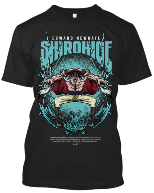 Men's round neck black printed t-shirt