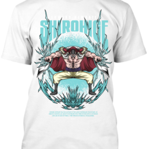 Men's round neck white printed t-shirt