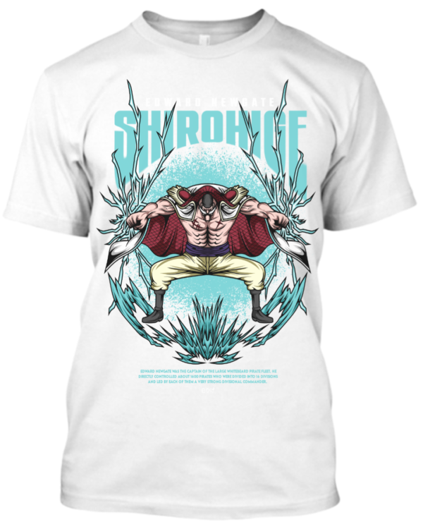 Men's round neck white printed t-shirt