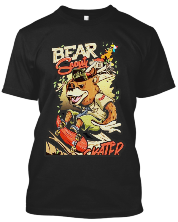 Men's Round neck black printed t-shirt