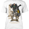 Men's round neck white printed t-shirt