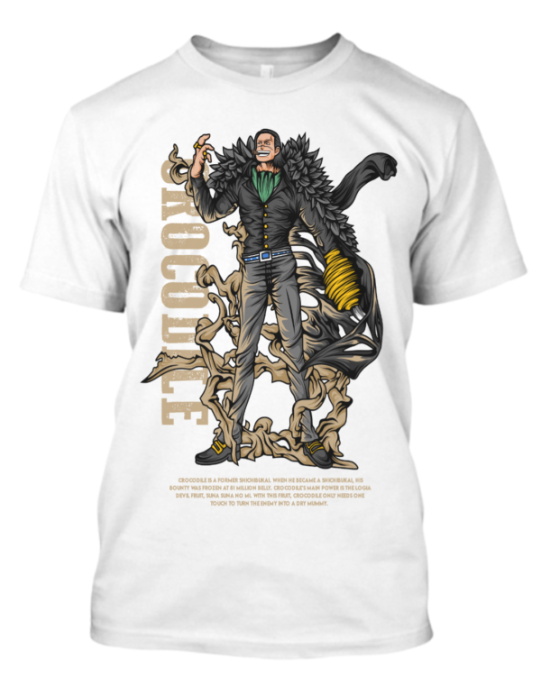 Men's round neck white printed t-shirt